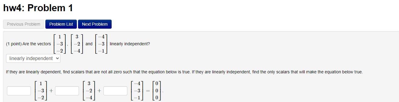 Solved hw4: Problem 1 Previous Problem Problem List Next | Chegg.com