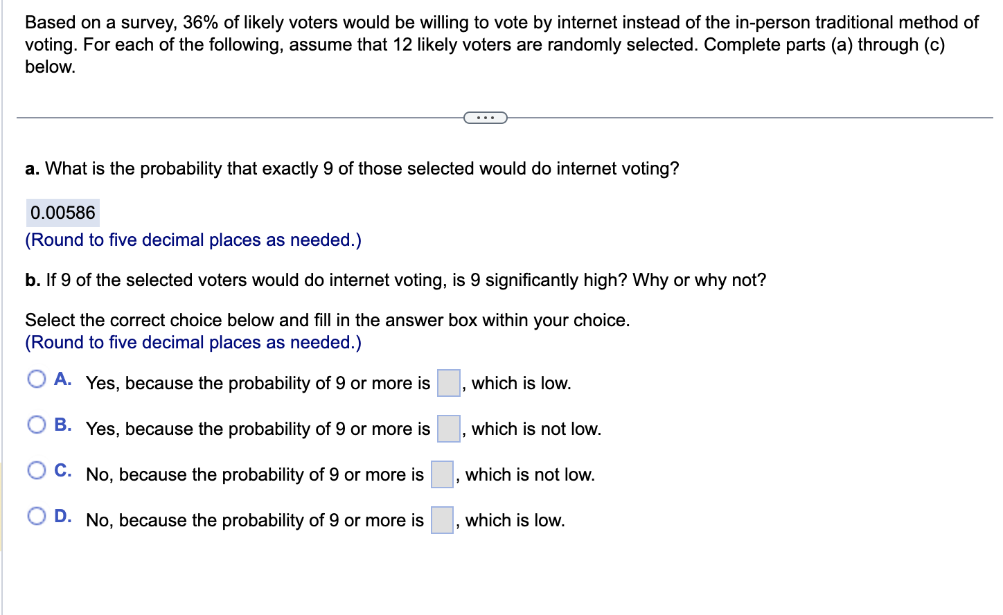 Solved Based On A Survey, 36% Of Likely Voters Would Be | Chegg.com