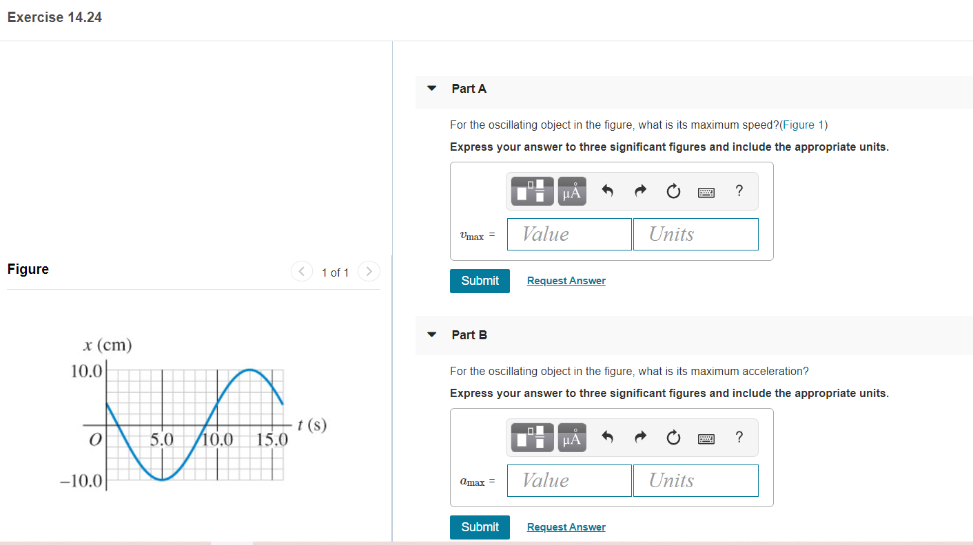 Solved Exercise 14.24 Part A For the oscillating object in