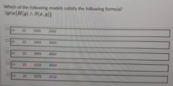 Solved For the next 5 questions, identify which models | Chegg.com
