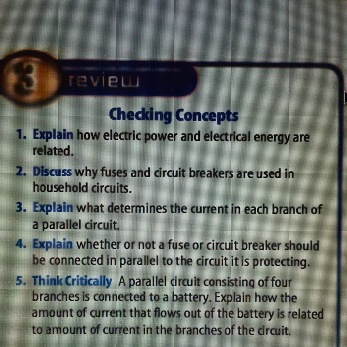 Solved Explain How Electric Power And Electrical Energy Are | Chegg.com