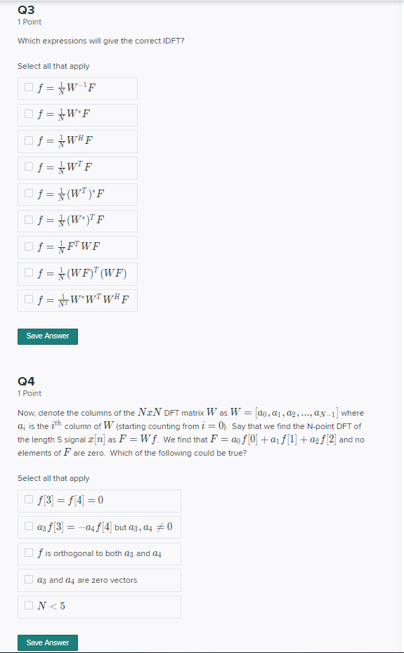 Solved Q1 1 Point For Problems 1 3 We Use The Following Chegg Com