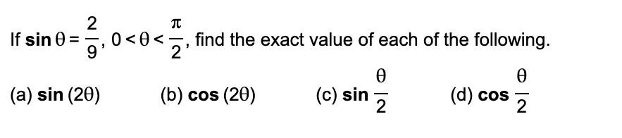 Solved If sin 0 = 0