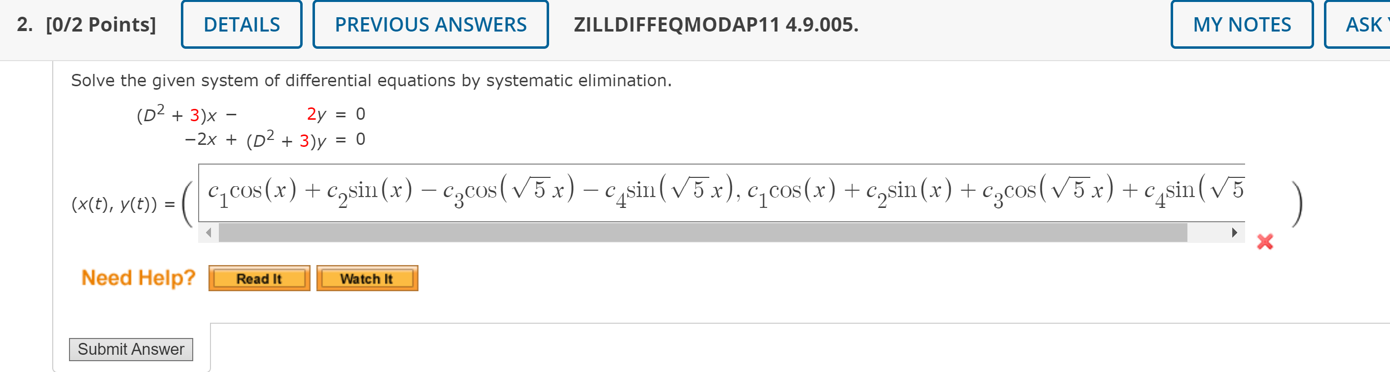 Solved 2. [0/2 Points] DETAILS PREVIOUS ANSWERS | Chegg.com
