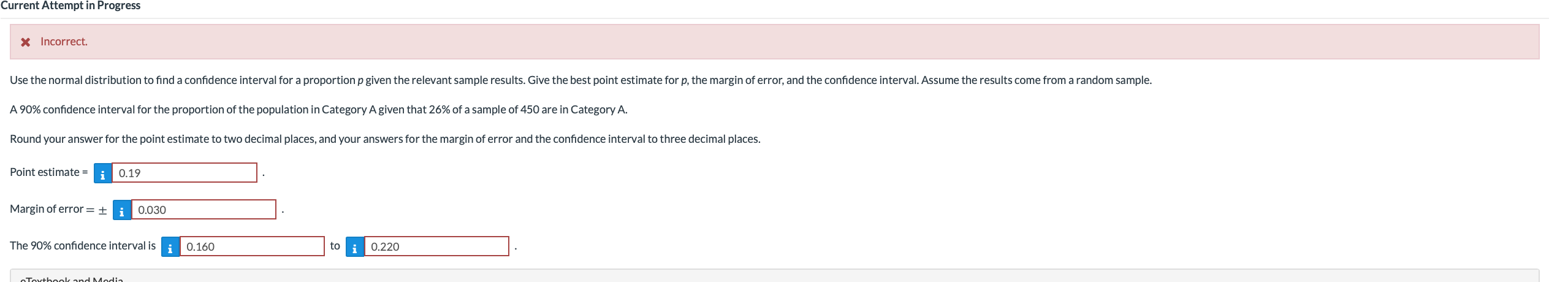 Solved Current Attempt in Progress X Incorrect Use the | Chegg.com