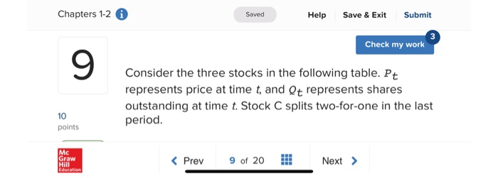 Solved Chapters 1-2i Saved Help Save & Exit Submit 3 Check | Chegg.com