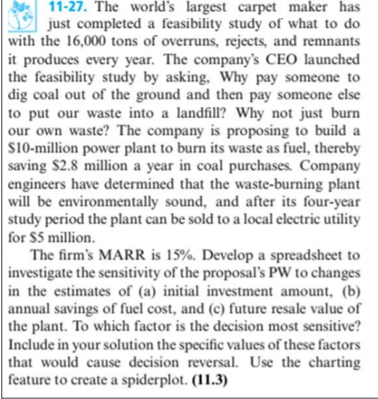 Solved 1127. The world's largest carpet maker has just