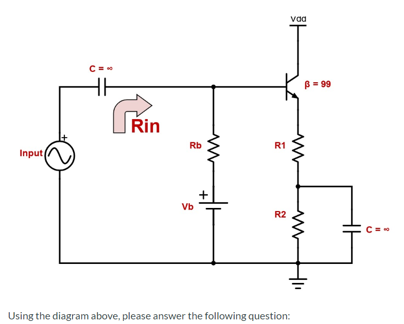 Solved For the emitter follower circuit shown, assume VT =