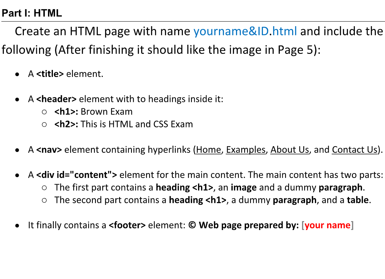 Solved visual code HTML | Chegg.com