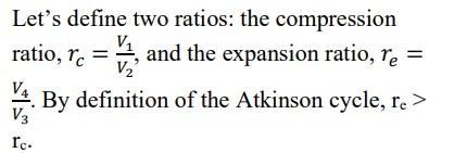 Solved Consider an Atkinson cycle. As a reminder, this is a | Chegg.com