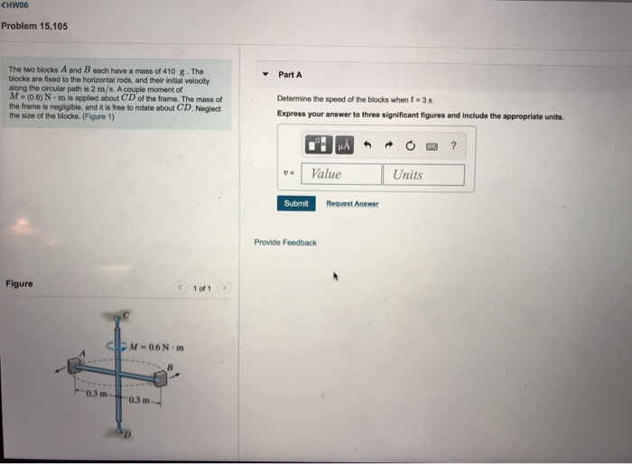 Solved KHWO6 Problem 15.105 The two blocks A and B each have | Chegg.com
