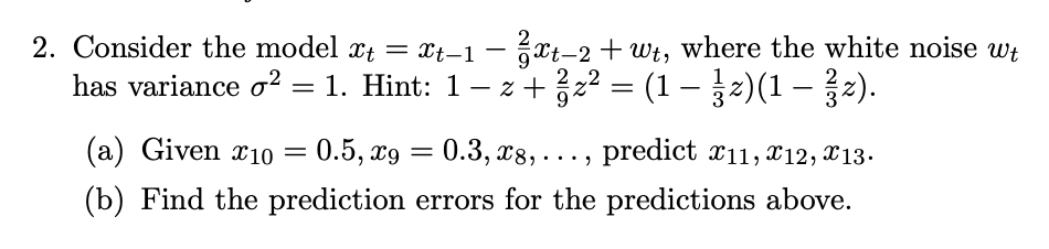 Solved This is a statistic on time series. Please solve | Chegg.com