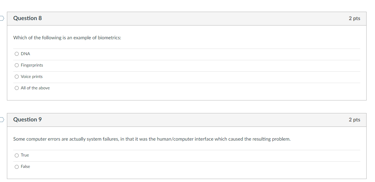 Solved . Question 8 2 pts Which of the following is an | Chegg.com