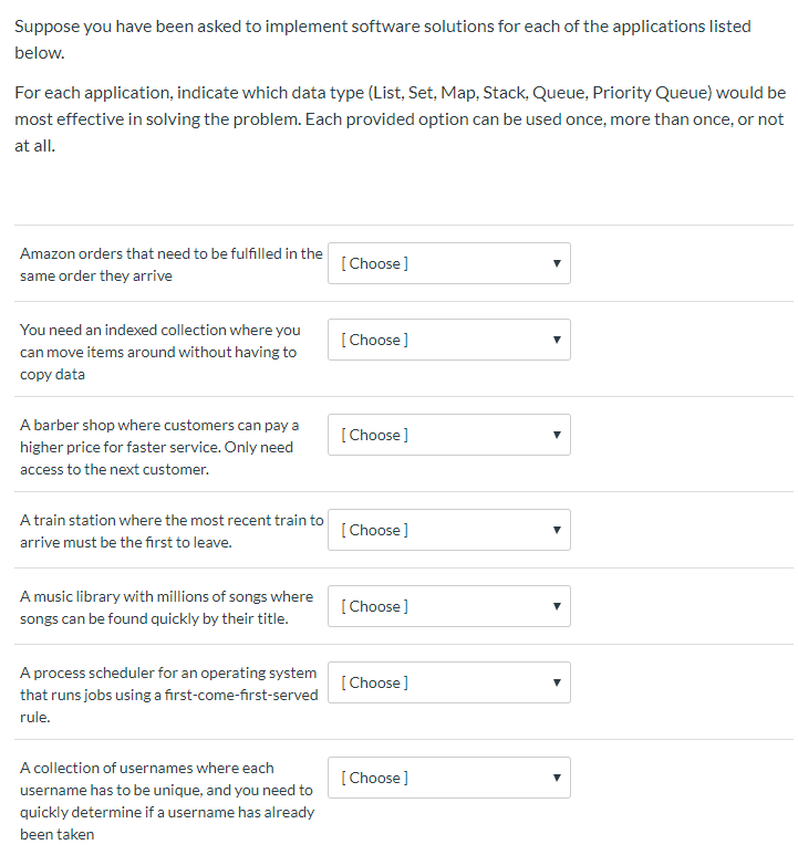 Solved Suppose you have been asked to implement software | Chegg.com