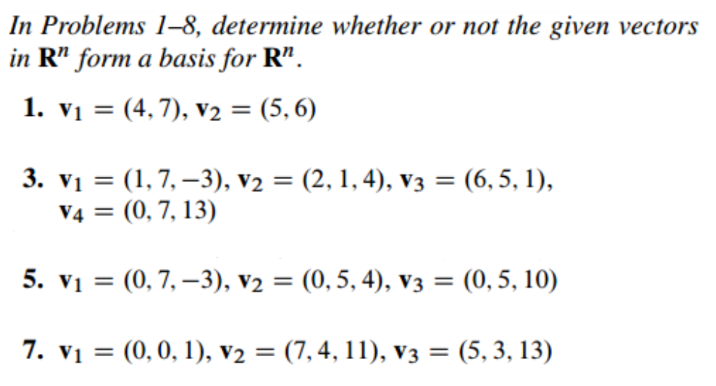 Solved In Problems 1-8, determine whether or not the given | Chegg.com