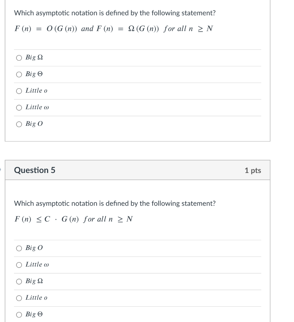 Solved > Question 1 1 pts Which of the following shows | Chegg.com image.