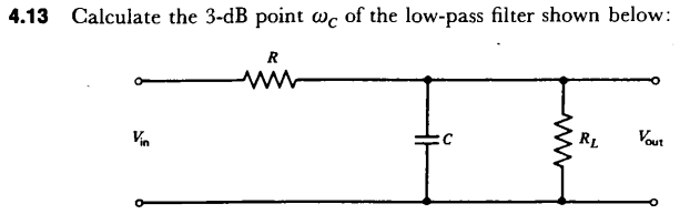 Solved H.13 Calculate the 3−dB point ωC of the low-pass | Chegg.com