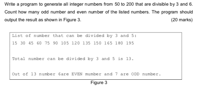 Solved Write a program to generate all integer numbers from | Chegg.com