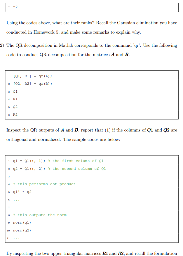 Solved Understand QR Decomposition and Eigenvalue Problems | Chegg.com