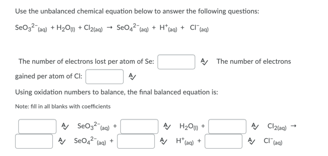 Solved Use The Unbalanced Chemical Equation Below To Answer | Chegg.com