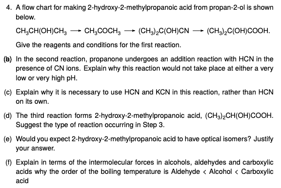 2 methylpropanoic acid