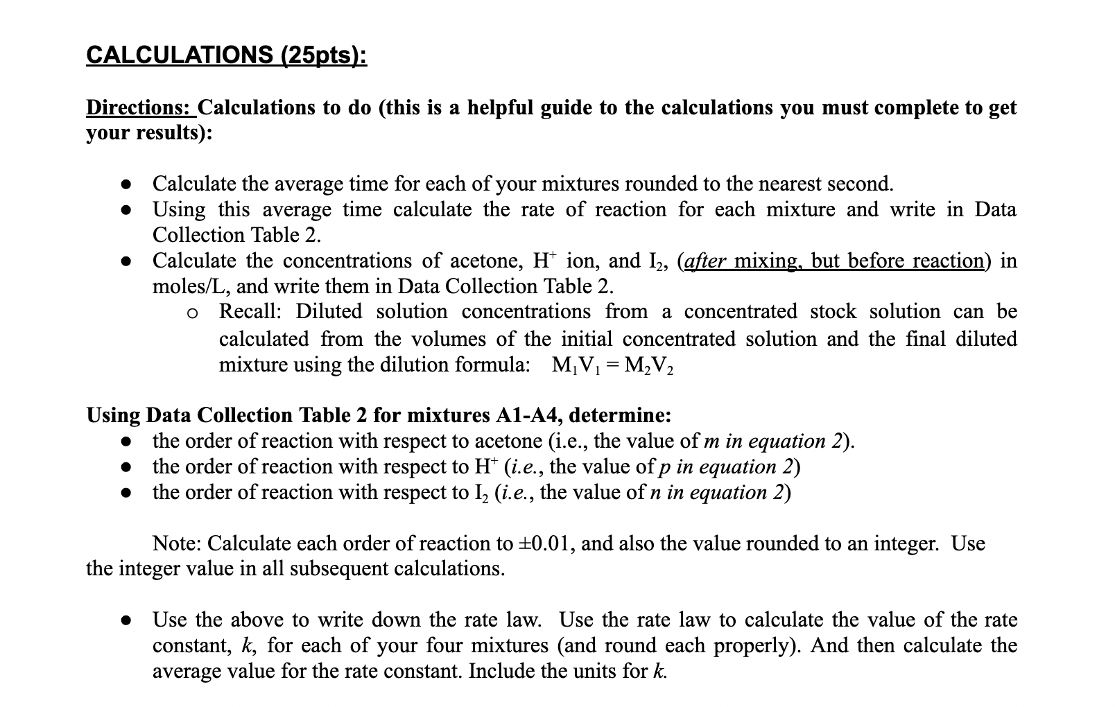 Solved Data Collection Table 1 (This information needs to be