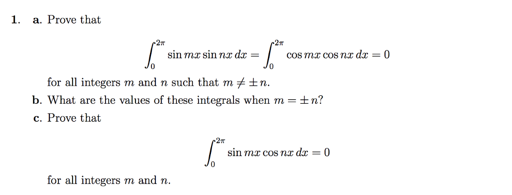 integration of sin x cos nx dx