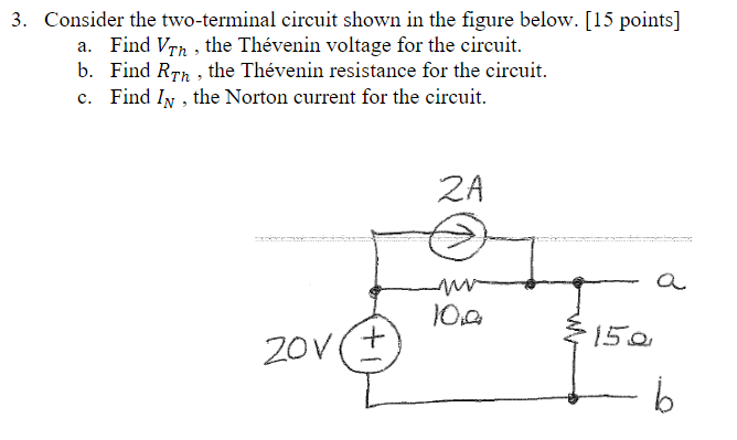 Solved 3. Consider The Two-terminal Circuit Shown In The | Chegg.com