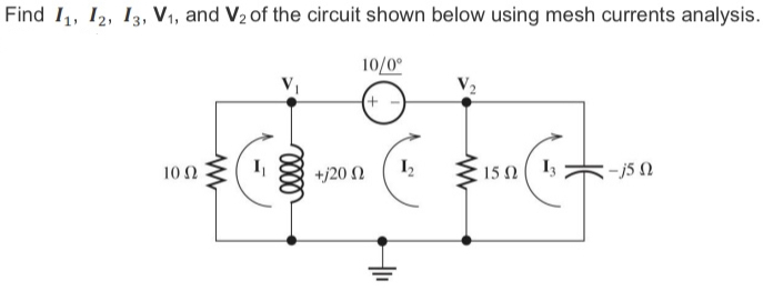 Solved Find I1,I2,I3,V1, and V2 of the circuit shown below | Chegg.com