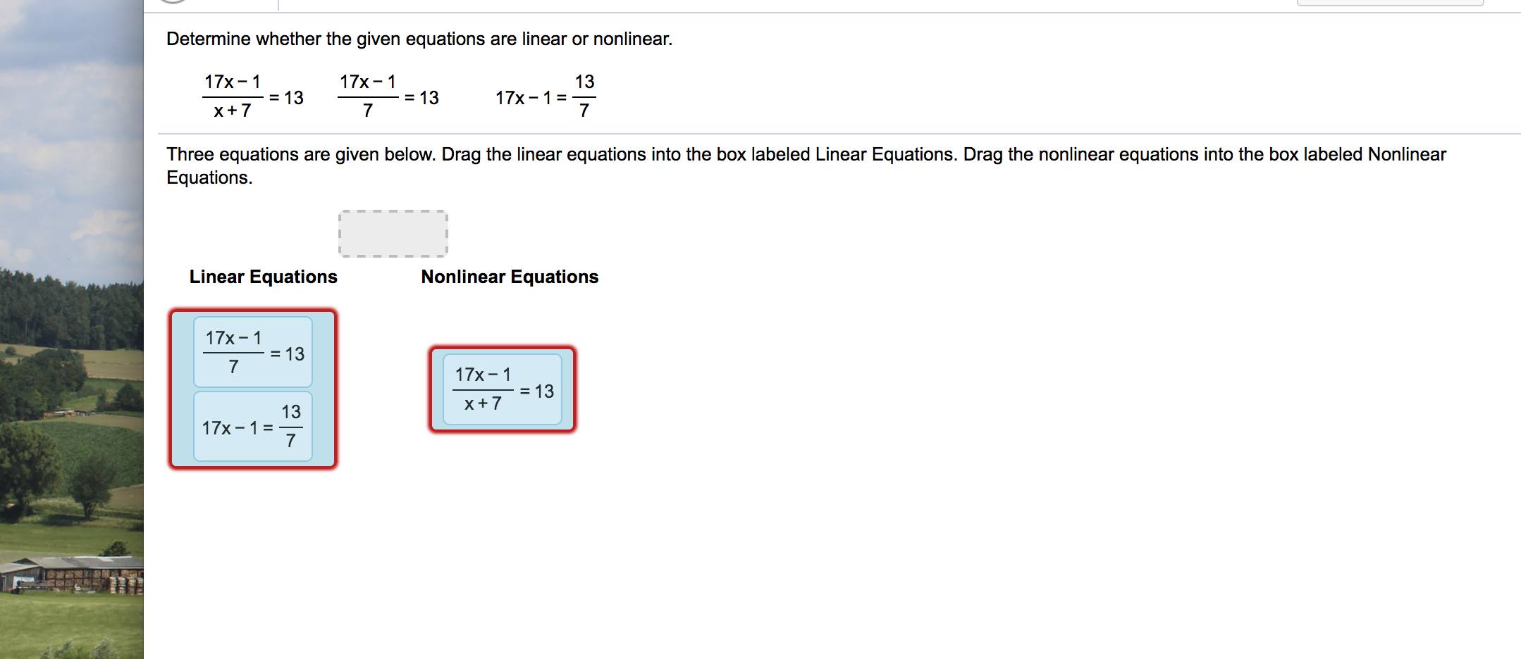Solved Determine whether the given equations are linear or | Chegg.com