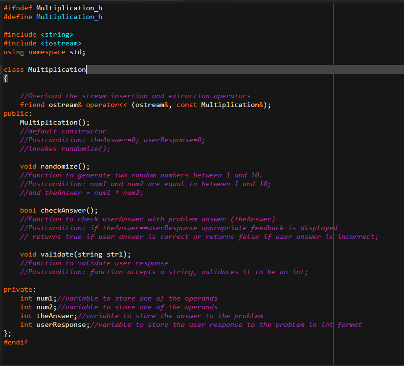 Solved DOne In C++ I Need The Corresponding .cpp | Chegg.com