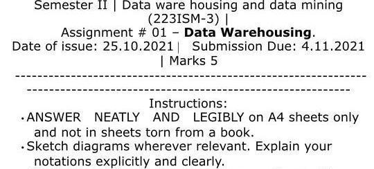 Solved Q1. Suppose That A Data Warehouse Consists Of The | Chegg.com