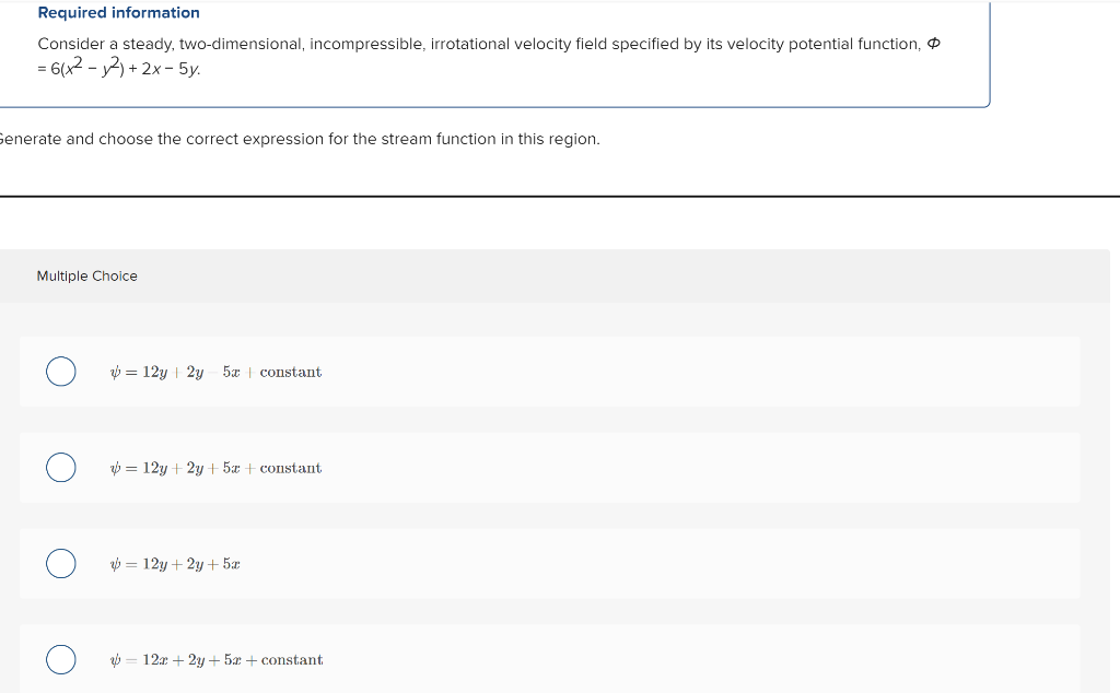 Solved Required information Consider a steady, | Chegg.com