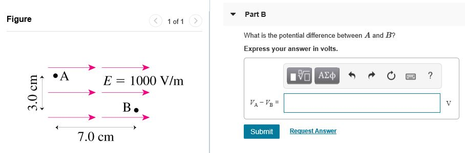 Solved Figure Part B 1 of 1 What is the potential difference | Chegg.com