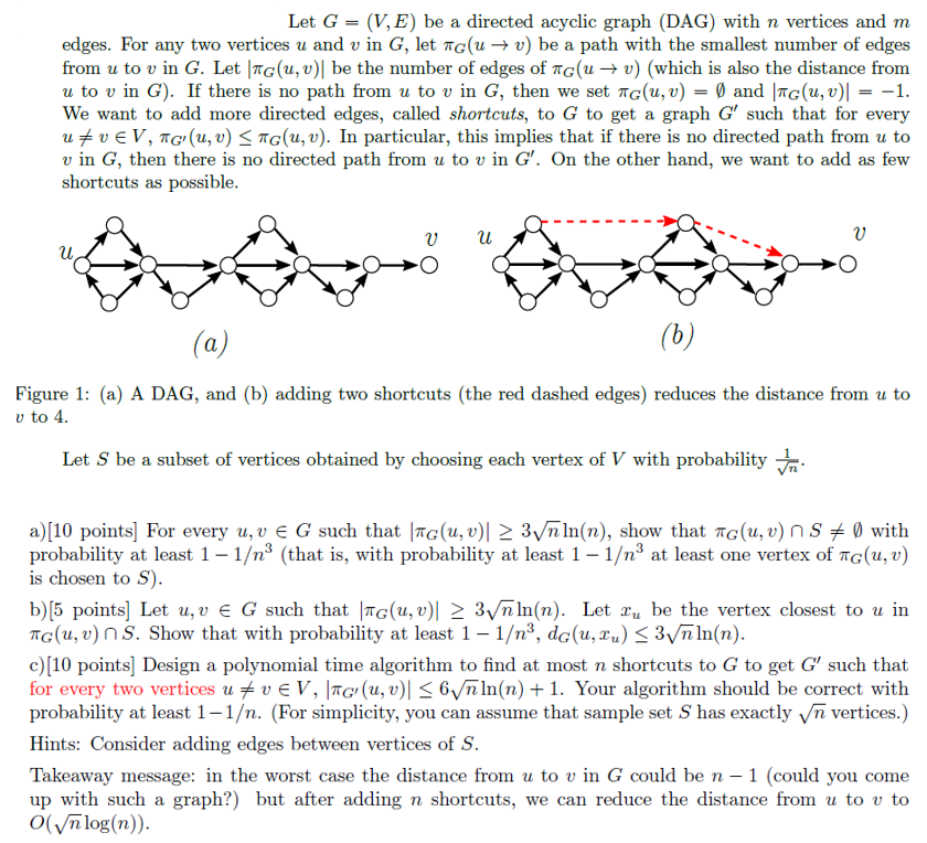 Let G=(V,E) be a directed acyclic graph (DAG) with n | Chegg.com
