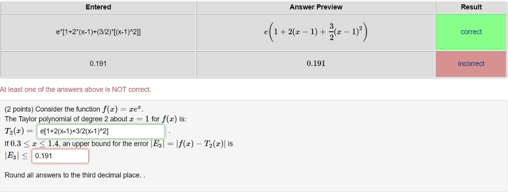 Solved I've got the first part correct but my second part is | Chegg.com
