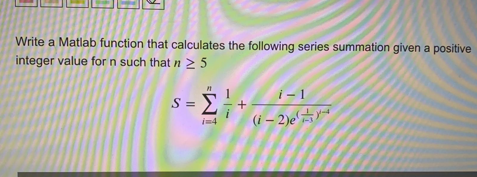Solved d Write a Matlab function that calculates the | Chegg.com