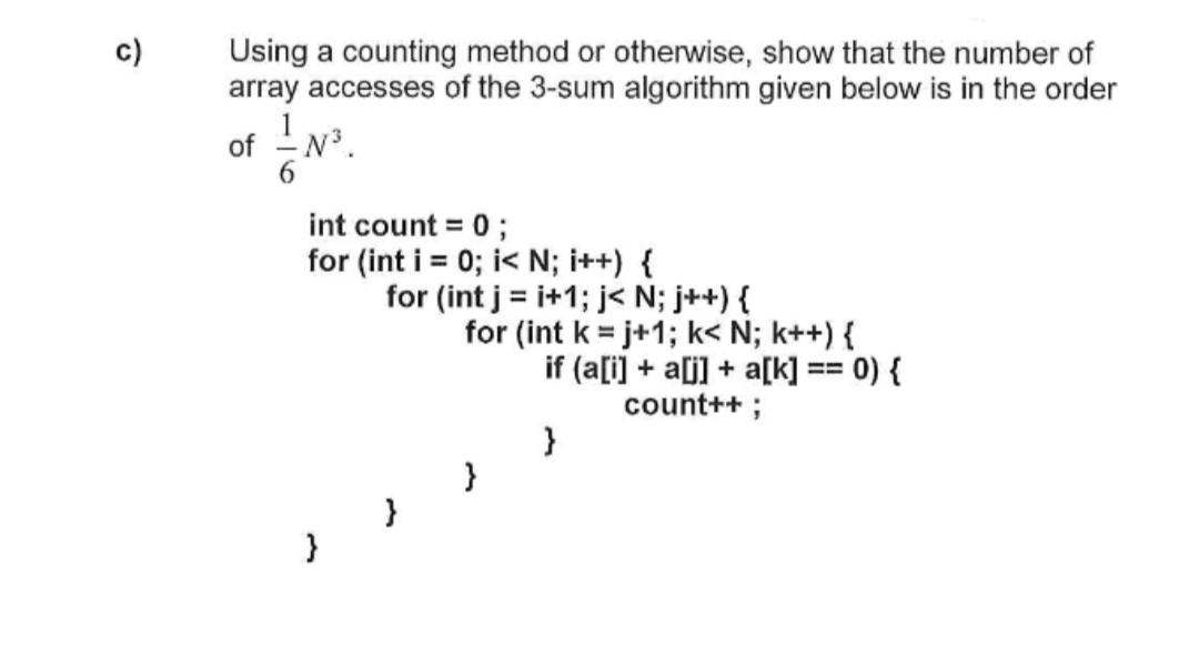 Solved c) Using a counting method or otherwise, show that | Chegg.com