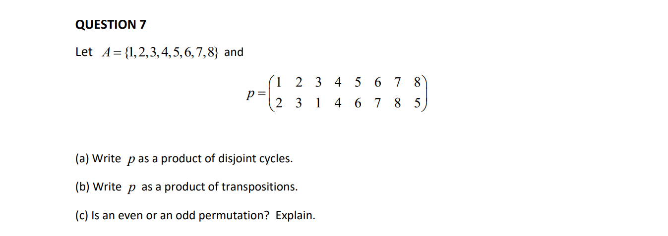 Solved Let A={1,2,3,4,5,6,7,8} And P=(1223314456677885) (a) | Chegg.com