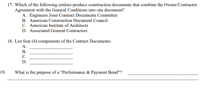 Engineers Joint Contract Documents Committee Example.pdf Solved 17. Which of the following entities produce | Chegg.com