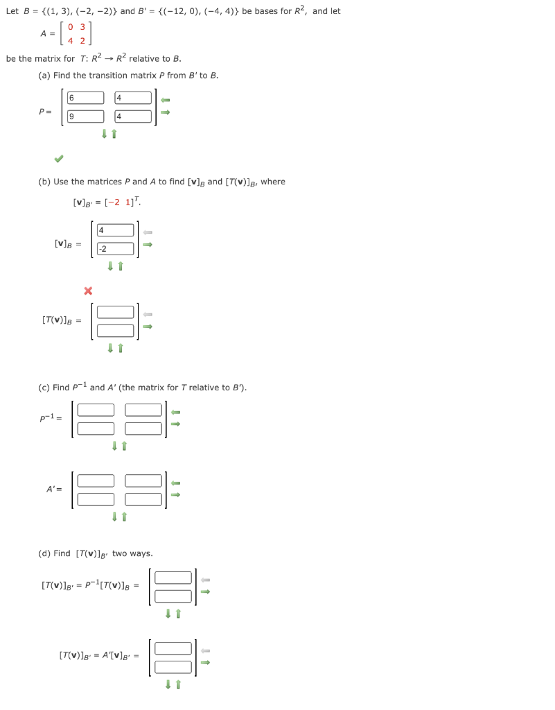 Let B 1 3 2 2 And B 12 0 4 4 Chegg Com