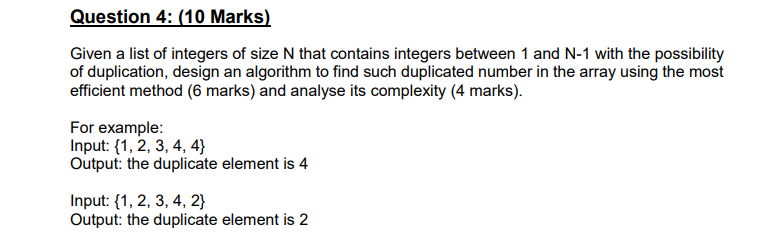 Solved Question 4: (10 Marks) Given a list of integers of | Chegg.com