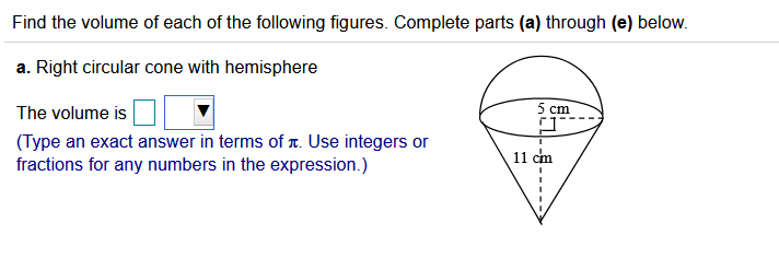 Solved Find the volume of each of the following figures. | Chegg.com