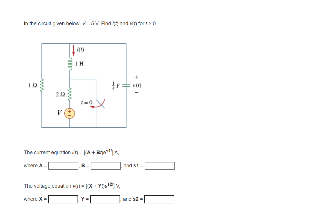 Solved In The Circuit Given Below V 5 V Find I T And Chegg Com