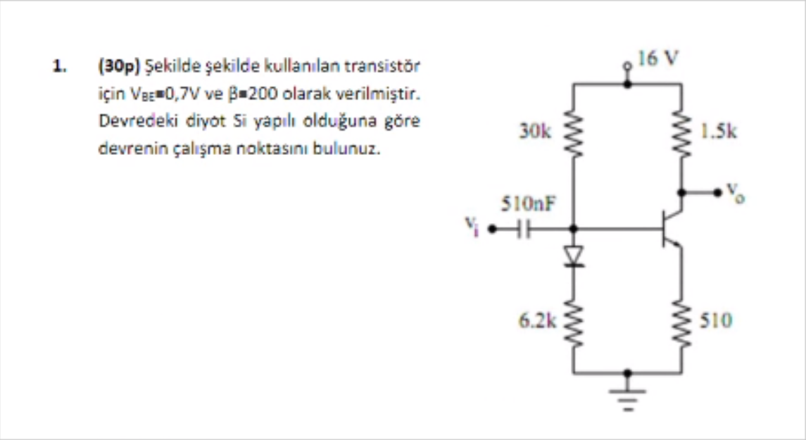 Solved VBE=0.7V and β=200 for the transistor used in the | Chegg.com