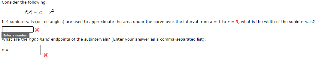 Solved Consider the following. f(x) = 25 - x2 If 4 | Chegg.com
