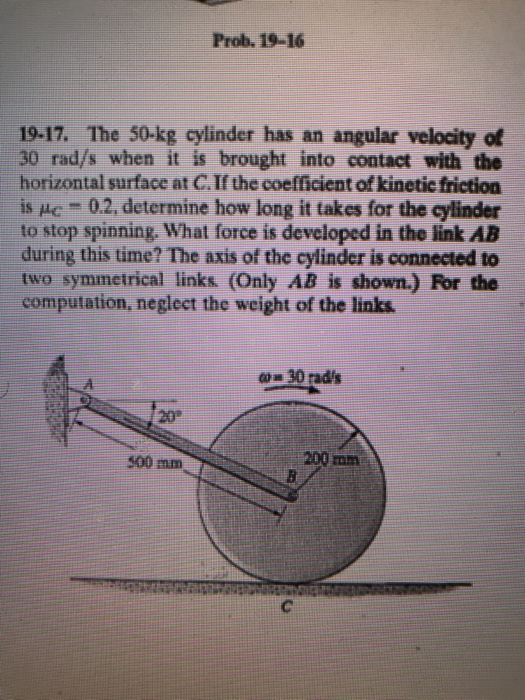 Solved The 50-kg cylinder has an angular velocity of 30 | Chegg.com