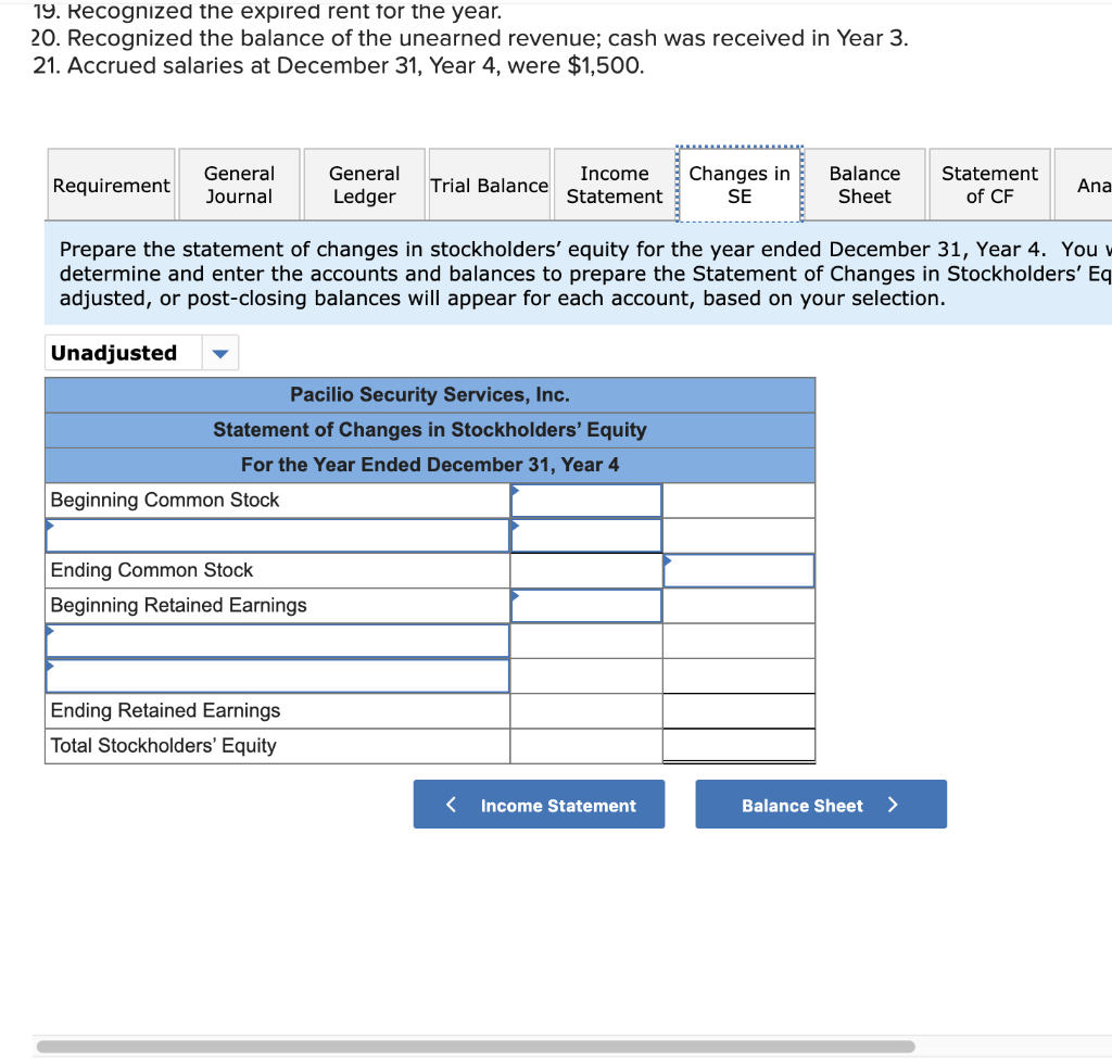 Solved The Trial Balance Of Pacilio Security Services, Inc. | Chegg.com