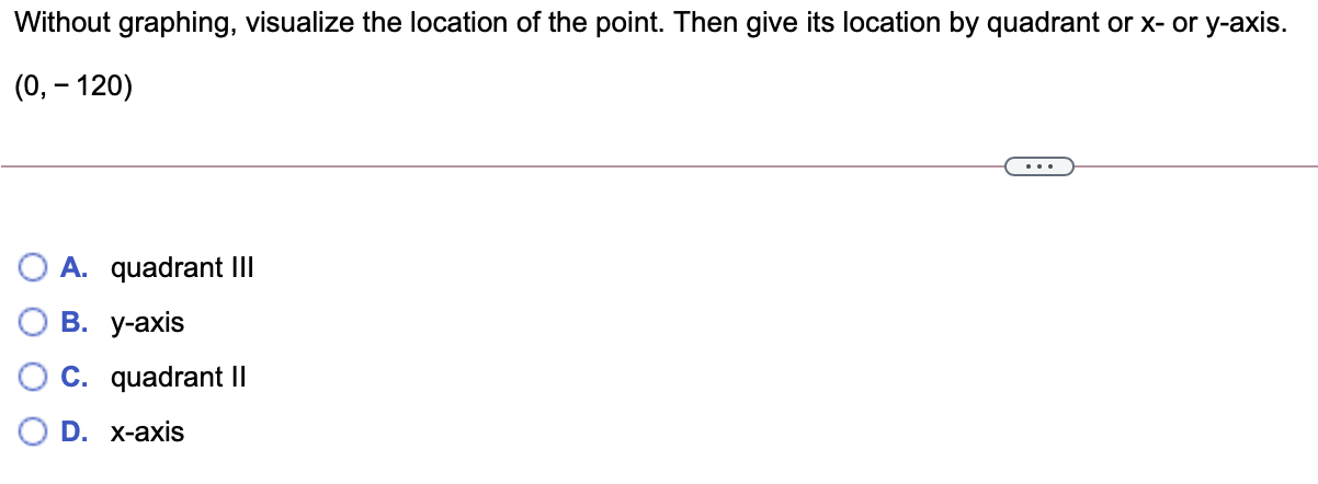 Solved Without graphing, visualize the location of the | Chegg.com