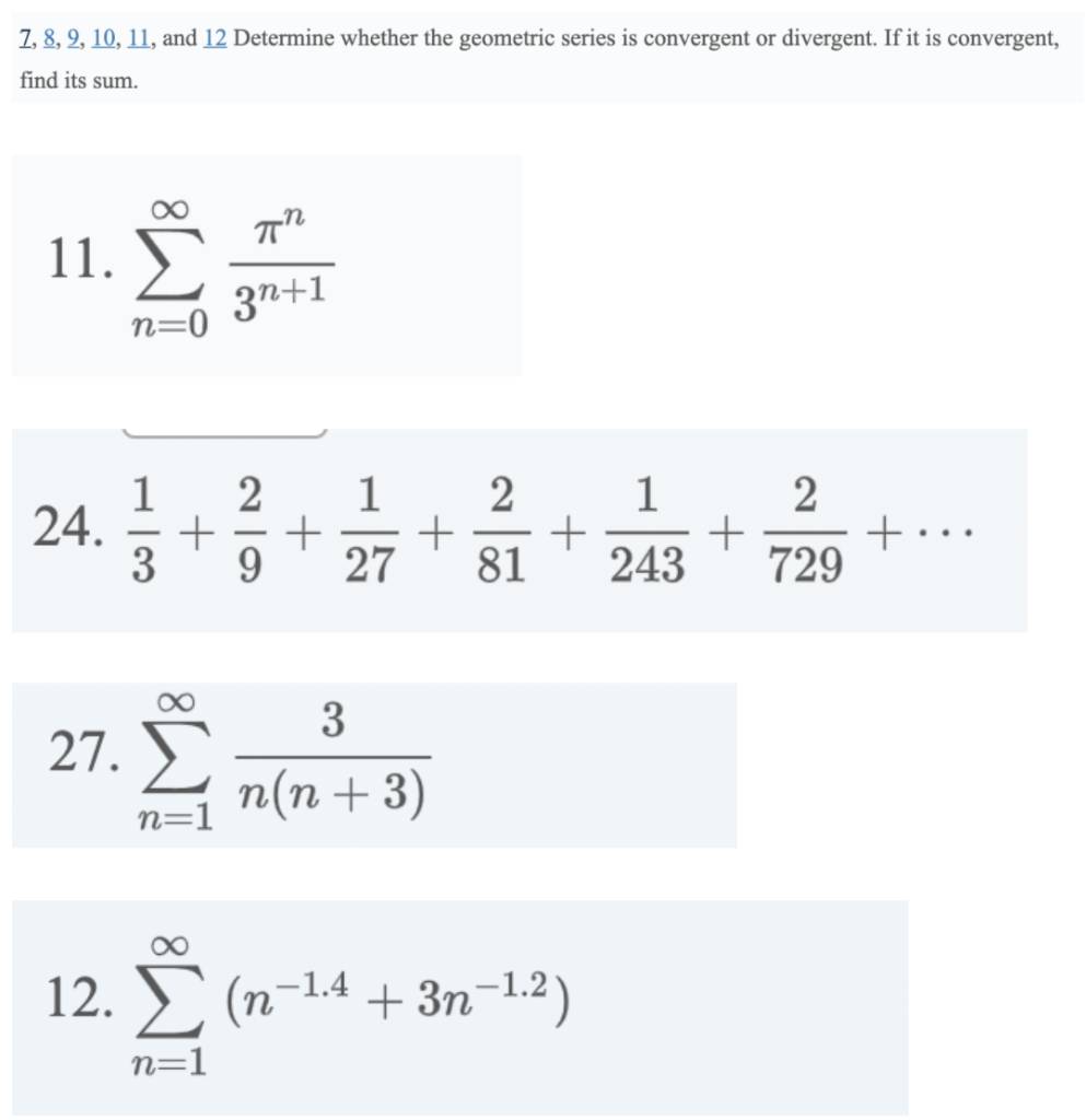 Solved 7, 8, 9, 10, 11, and 12 Determine whether the | Chegg.com
